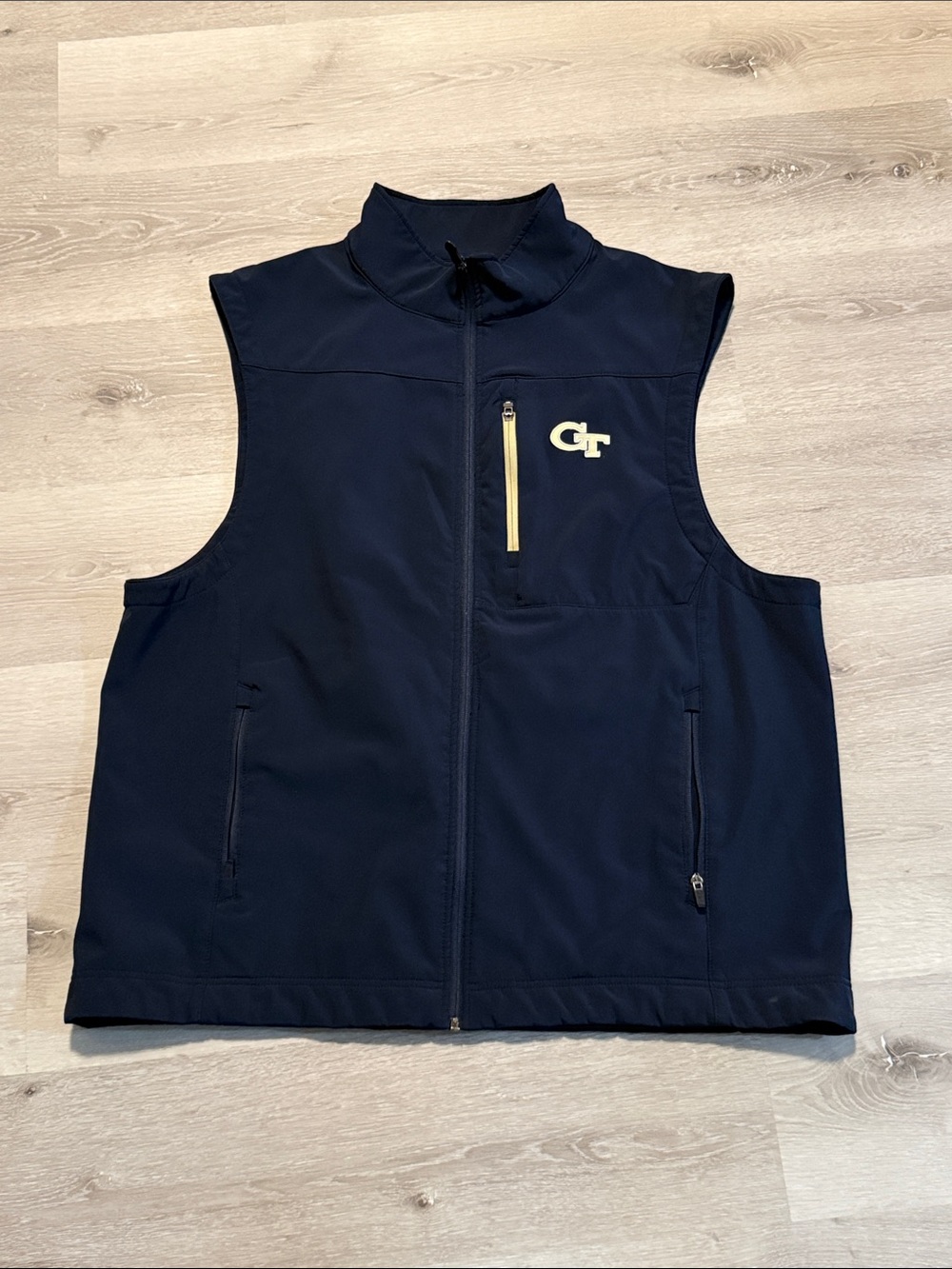 Colosseum‎ Navy Softshell Vest with Yellow Accent